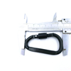 High Quality D Shape Flat Aluminum Snap Hook Screw Carabiner With Screw for Keychain