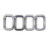 New Style 4.8mmx52mmx36mm Aluminum Alloy Carabiner Square Silver Black Clip Hook Carabiner Keychain Hook Clip