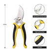 Bypass Pruning Shears Gardening Heavy Duty Stainless Steel Pruning Shears Precision Scissors for Bonsai Plants Vegetable Flower
