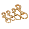 BT-B04 Clips Straps Carabiner Round High Polish Antique Swivel Carabin 20mm Solid Brass Snap Hook Webbing Hook Carabiner for Dog