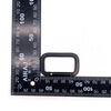BT-A19 2 Inch Carabiner Black Sliver Rectangle Square Shaped Carabiner Small Unique Aluminum Hooks Rectangle Carabiner