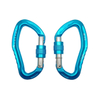 24KN 7075 Aluminium Climbing Hook CE Certified Swivel Safety Carabiner with Lock for Rock Climbing