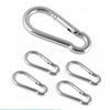 BT-245 DIN5299 60mm Metal Climbing Tent Connector Stainless Steel 3/16 Inch Zinc Plated Carabiner Snap Hook
